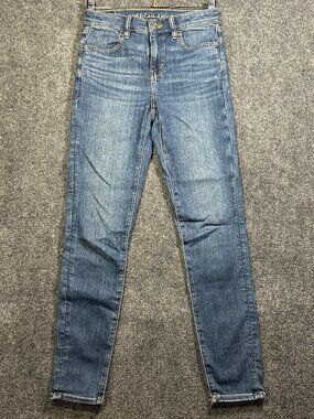 American Eagle Outfitters Jeans Womens 2 High Rise Jegging Cotton Stretch Pocket